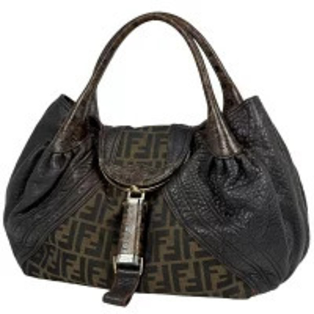 Fendi Zucca Spy bag canvas handbag brown